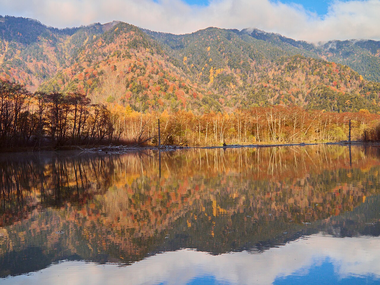 Autumn leaves at Kamikochi, Matsumoto, Japan