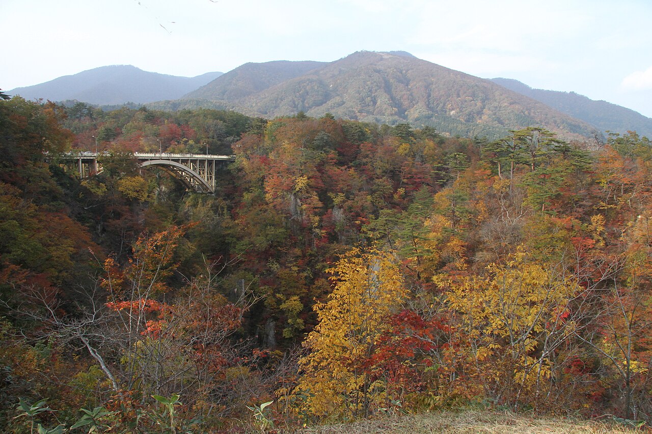 Autumn leaves at Naruko Gorge, Osaki, Japan