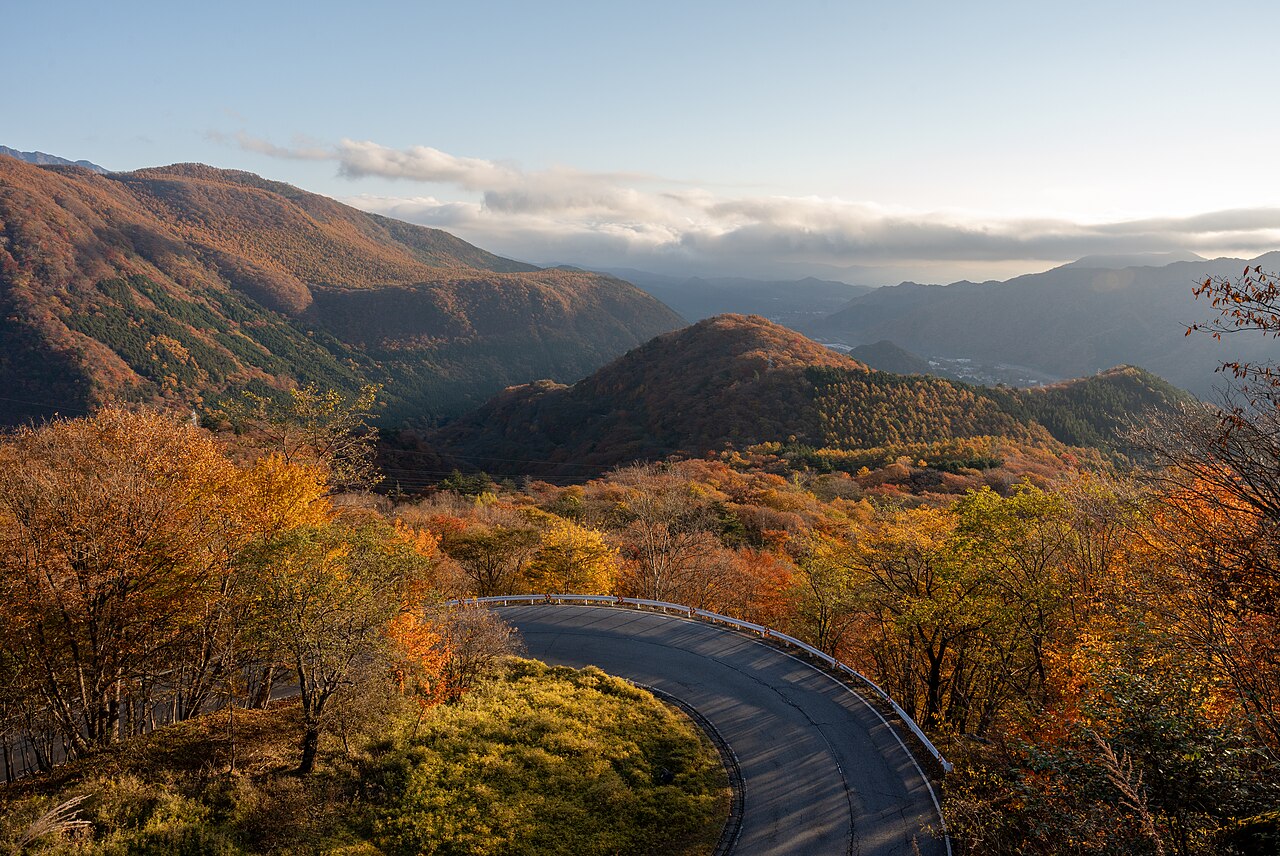 Autumn leaves at Nikko Irohazaka, Nikko, Japan