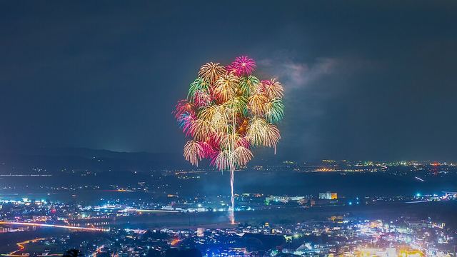 Japanese summer fireworks (illustrative photo)