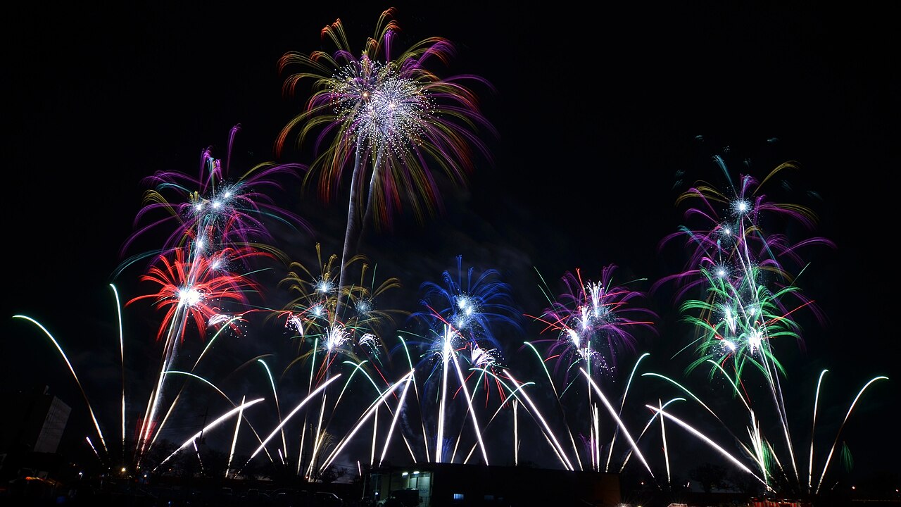 Tsuchiura All Japan Fireworks Competition fireworks over Tsuchiura, Japan
